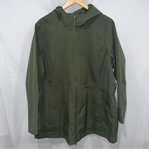 Free Tech Army Green Hooded Jacket